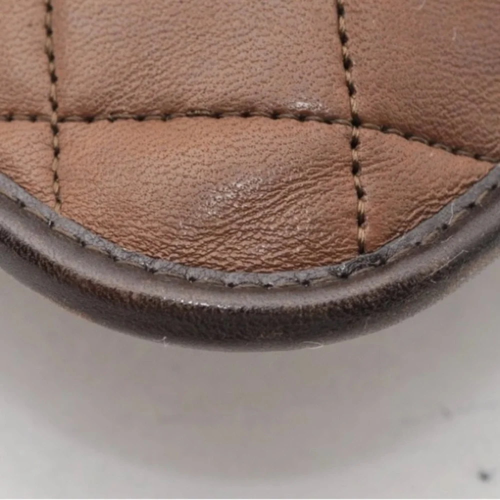 Authentic CHANEL lambskin flat CC mini tote brown and black - Picture 11 of 12